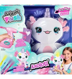 Airbrush Plush Bamse m. Lys - 27 cm - Axolotl Enhjørning
