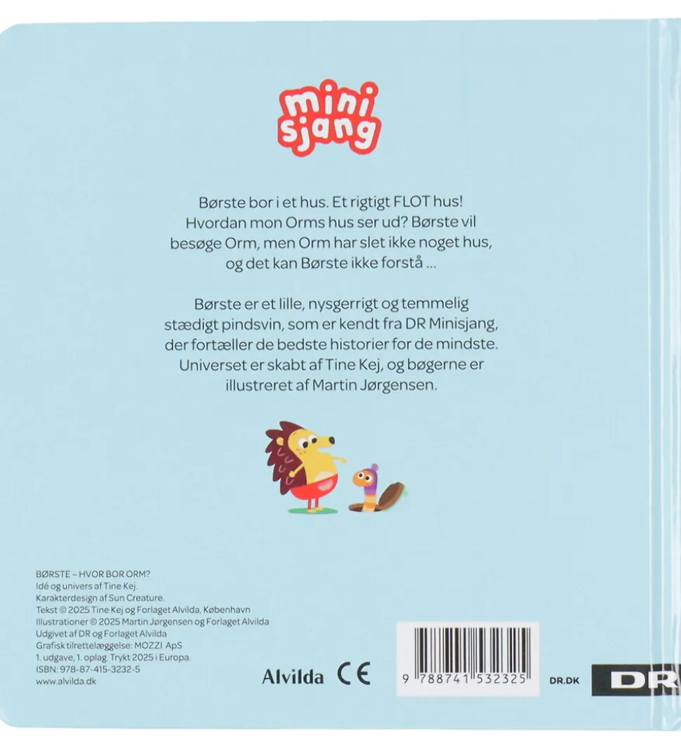 Alvilda Bog - Minisjang - Børste - Hvor Bor Orm ? - Dansk