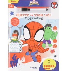 Alvilda Opgavebog - Skriv Og Visk Ud - Marvel Spidey