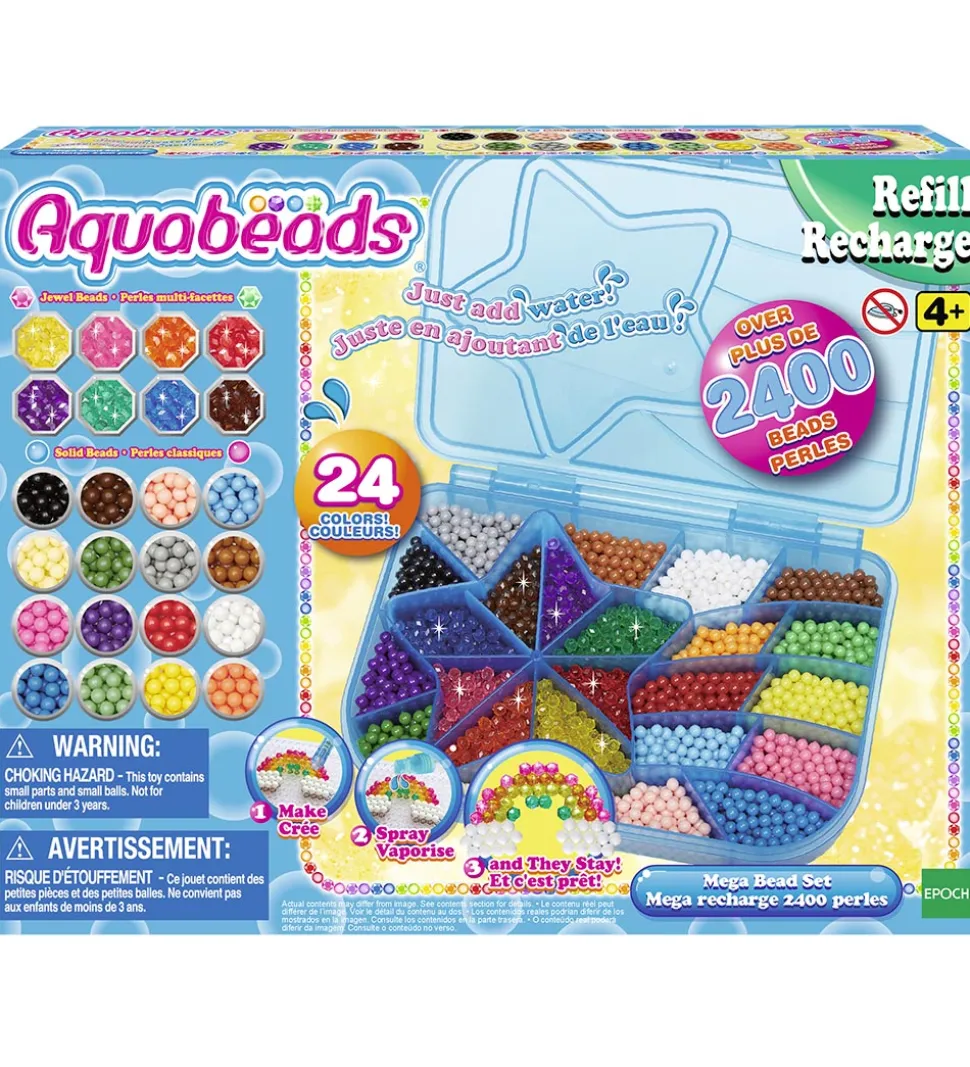 Aquabeads Perler - 2400+ stk. - Mega Bead Set - Multifarvet