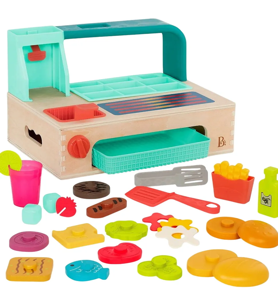 B. toys Legekøkken - 30 Dele - Burgerstation