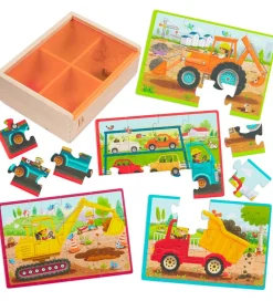 B. toys Puslespil - 4x12 - Arbejdskørertøjer