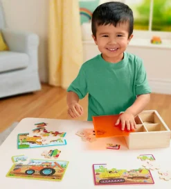 B. toys Puslespil - 4x12 - Arbejdskørertøjer