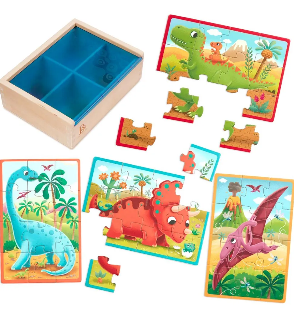 B. toys Puslespil - 4x12 - Dino