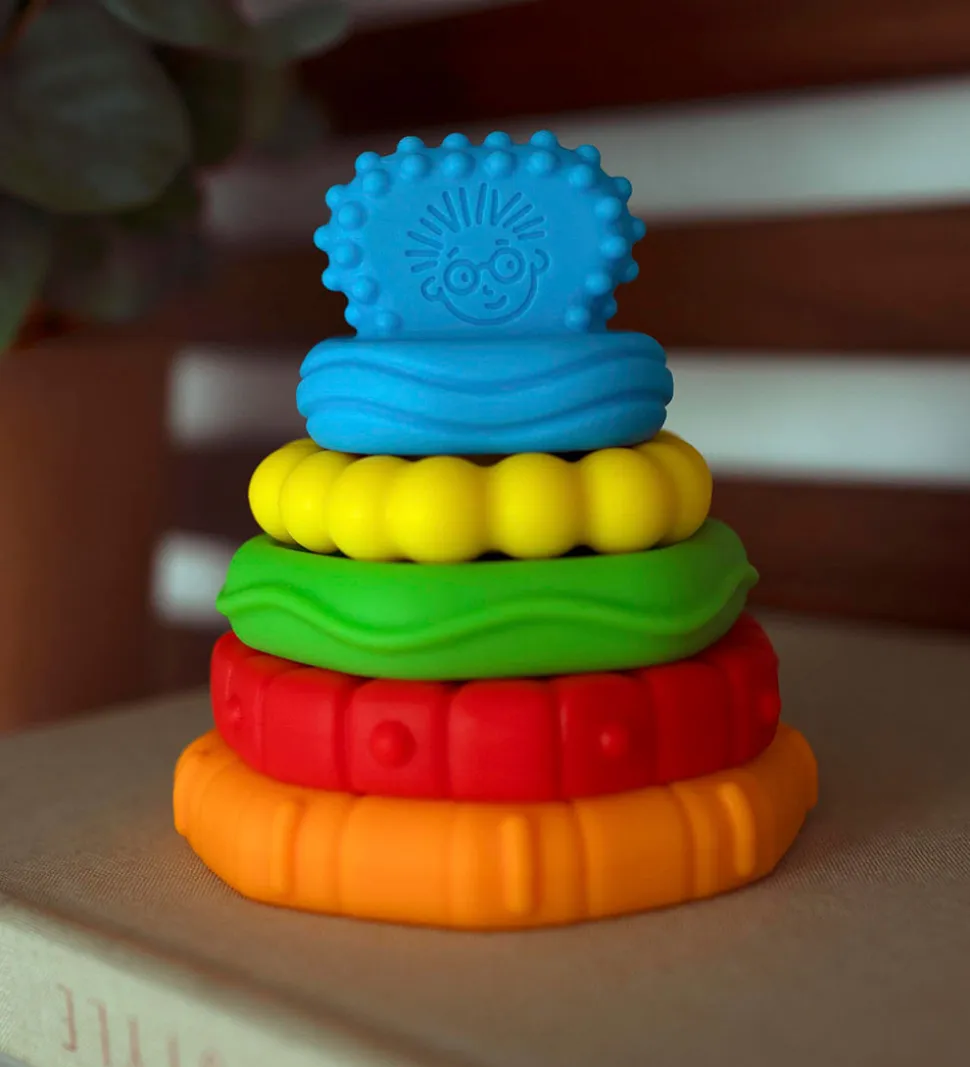 Baby Einstein Stable- og Bidelegetøj - Stack & Teethe - Multi-te