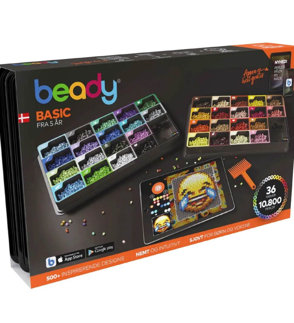 Beady Basic m. Perleplader - 10.800 perler