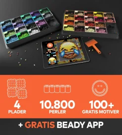 Beady Basic m. Perleplader - 10.800 perler