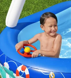 Bestway Badebassin m. Skygge - 213 x 155 cm - Sea Captain