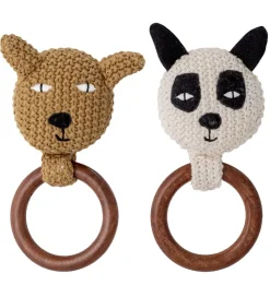 Bloomingville Rangle - 2-pak - Hæklet - Panda/Bjørn