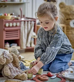 Bloomingville Stofdukke m. Shopper - 28 cm - Vilma - Brun