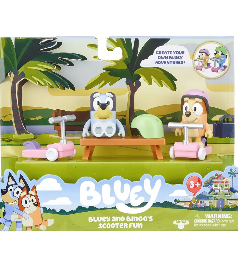 Bluey Legesæt - Bluey og Bingos Scooter Sjov