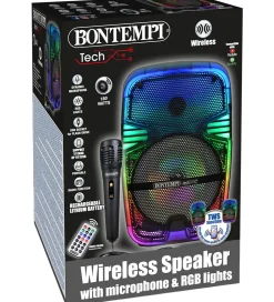 Bontempi Højtaler m. Mikrofon/Lys - Trådløs