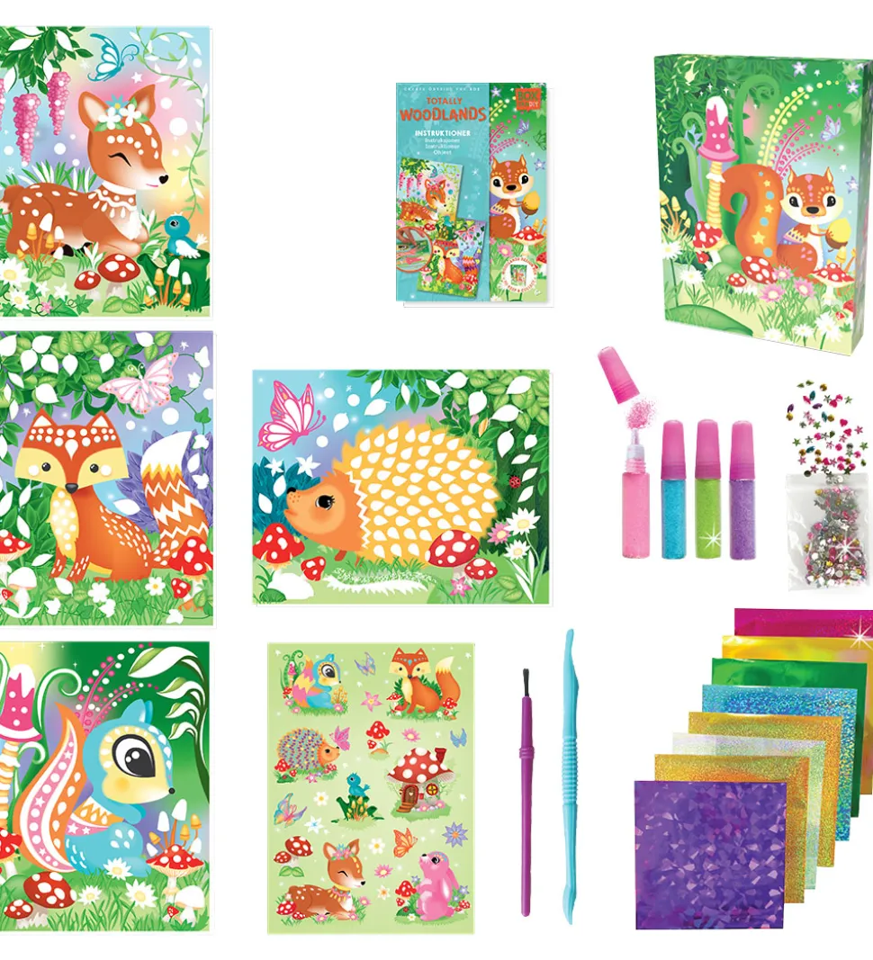 BOX CANDIY Kreasæt - Sand- og Foliekunstsæt - Totally Woodlands