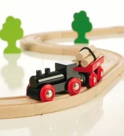 BRIO CLASSIC Togbane Sæt m. Skov - Rød/Sort 33042