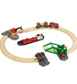 BRIO Togbane Havnesæt - 16 dele - Rød 33061