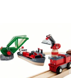 BRIO Togbane Havnesæt - 16 dele - Rød 33061