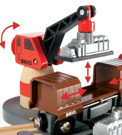 BRIO Togbane Havnesæt - 16 dele - Rød 33061