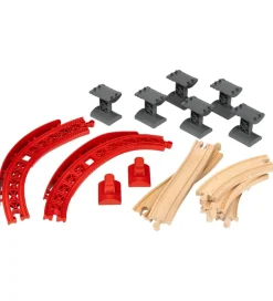 BRIO World Buede, Hævede Skinner - 17 Dele - Træ 33995