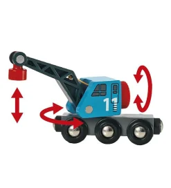 BRIO World Fragtskib og Kran - Blå 33534