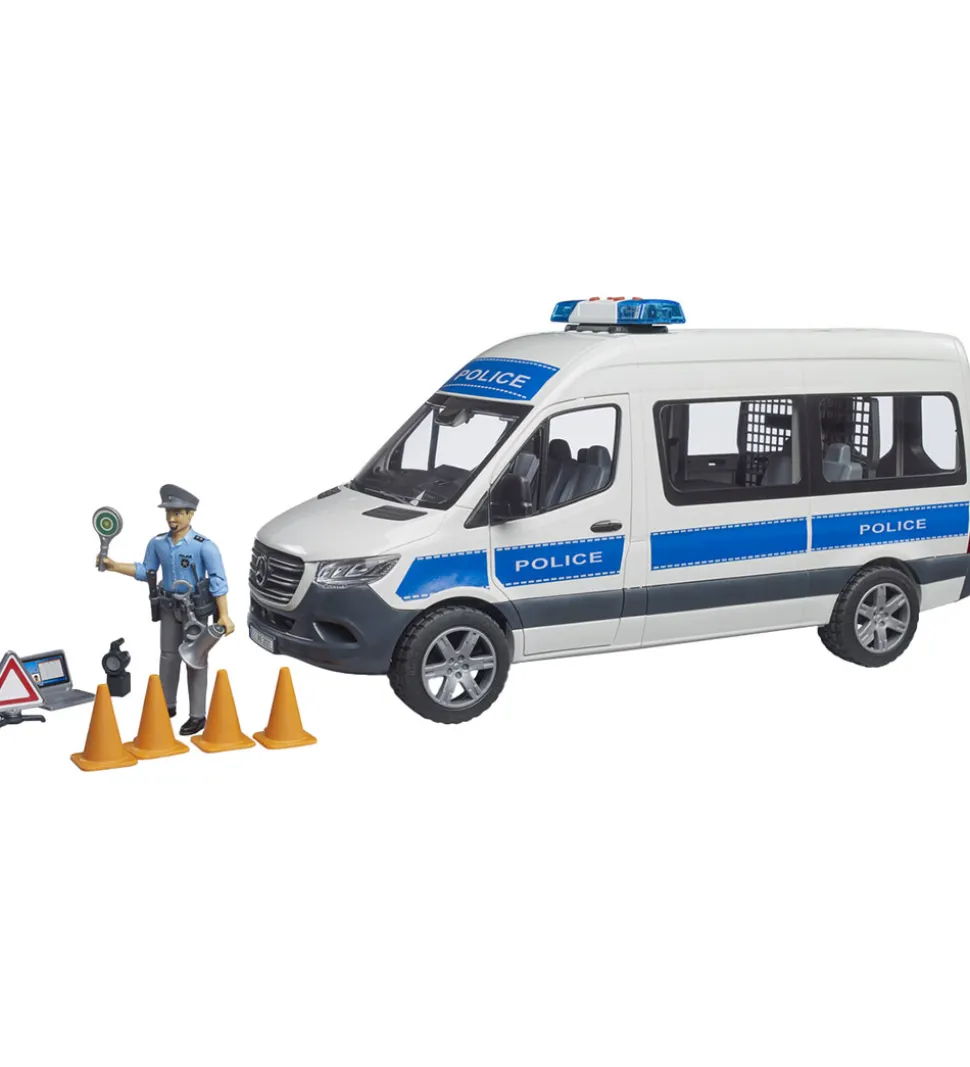 Bruder Bil - MB Sprinter Politibil m. Politibetjent... - 02683