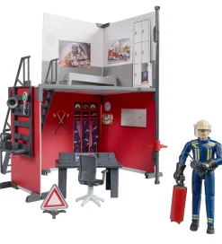 Bruder Legesæt - bworld - Brandstation m. Brandbekæmper - 62702