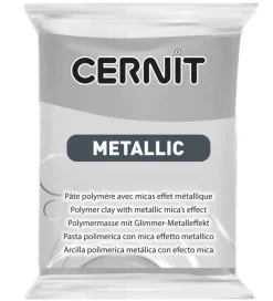 Cernit Polymer Ler - Metallic - Sølv