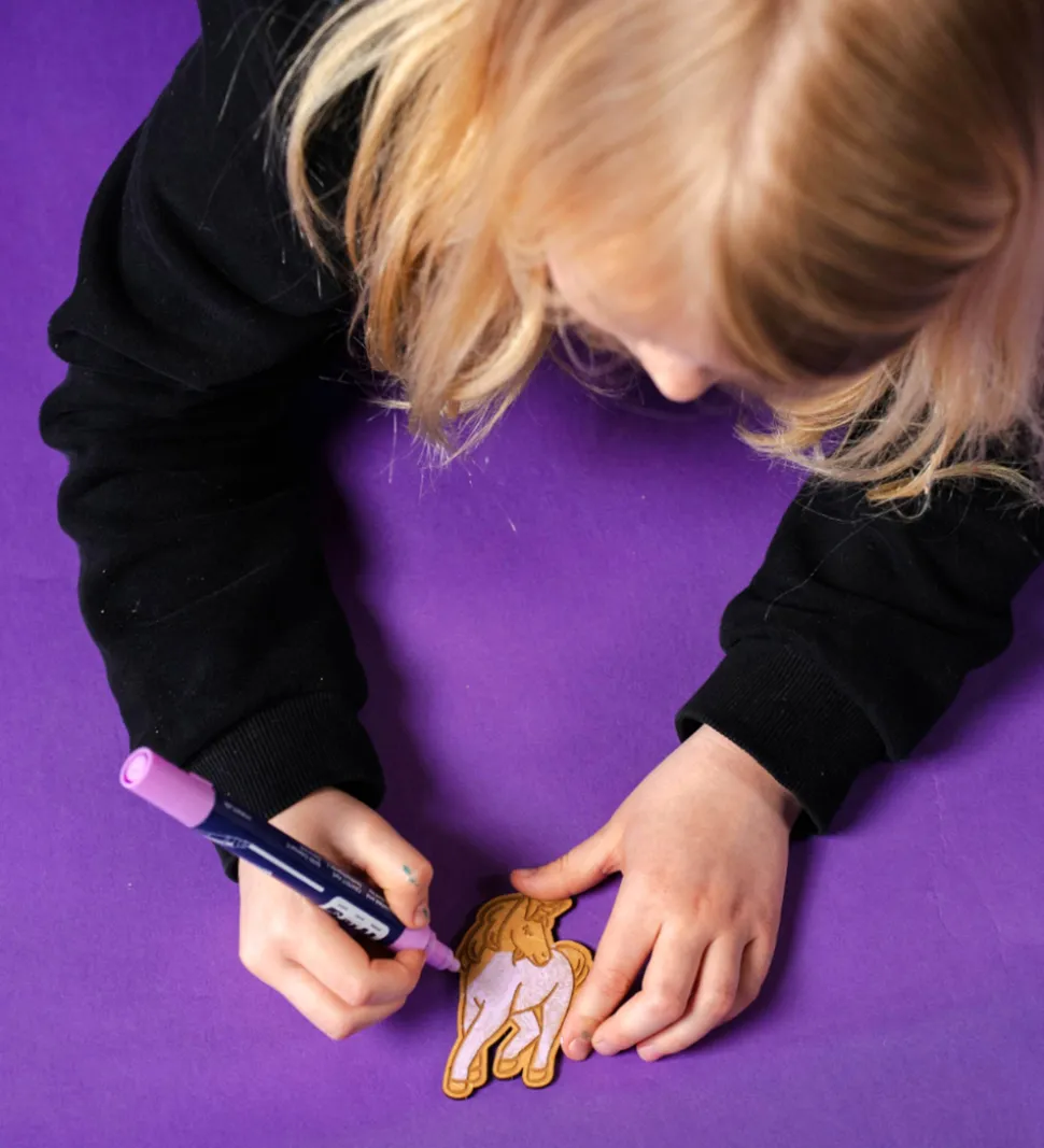 Crateit Kreasæt - Enhjørning - Træ - Regnbuevenner