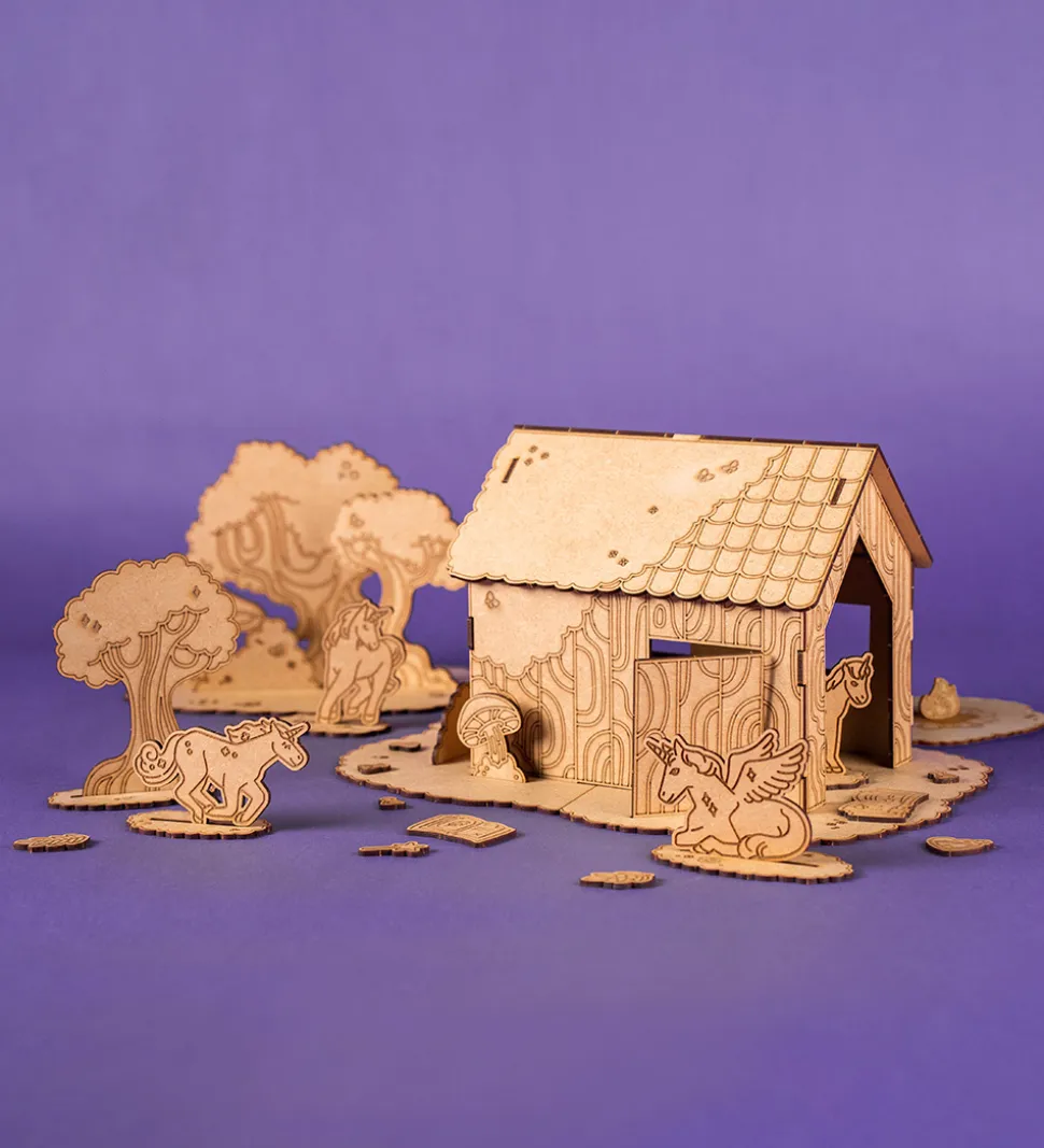 Crateit Kreasæt - Træ - Enhjørning - Magisk Skov