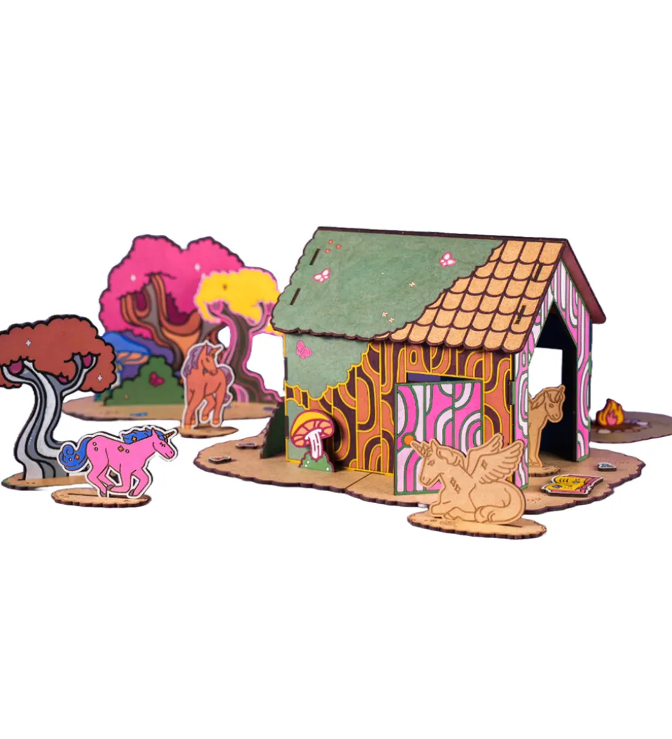 Crateit Kreasæt - Træ - Enhjørning - Magisk Skov