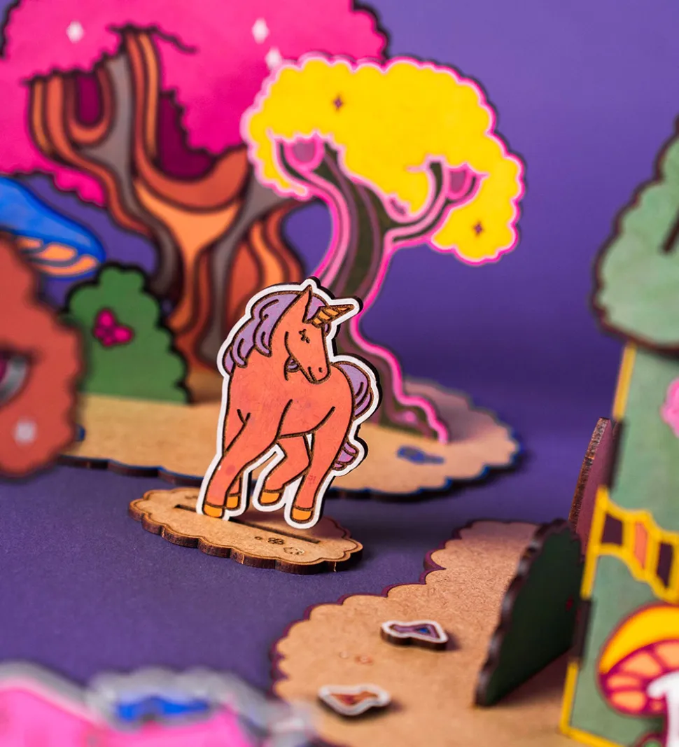 Crateit Kreasæt - Træ - Enhjørning - Magisk Skov