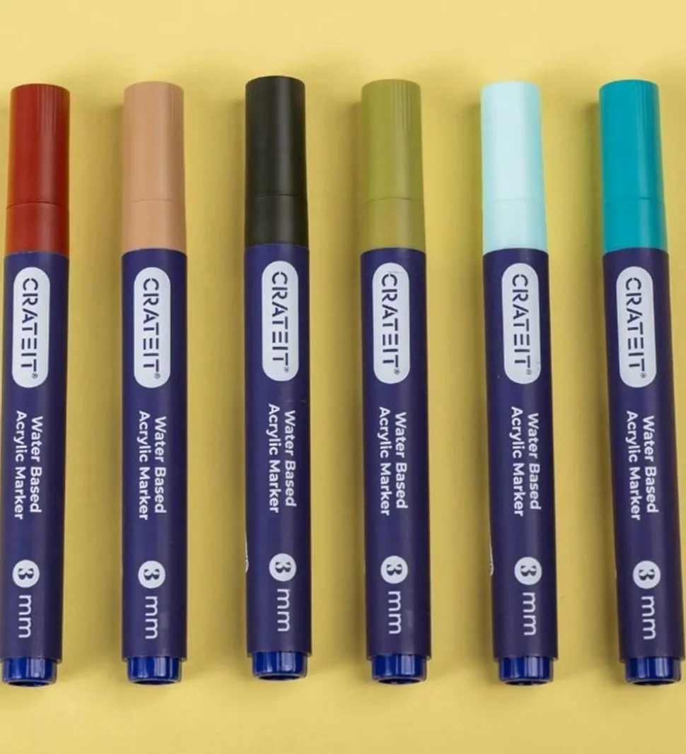 Crateit Tuscher - 3 mm - 6 stk. - Nature