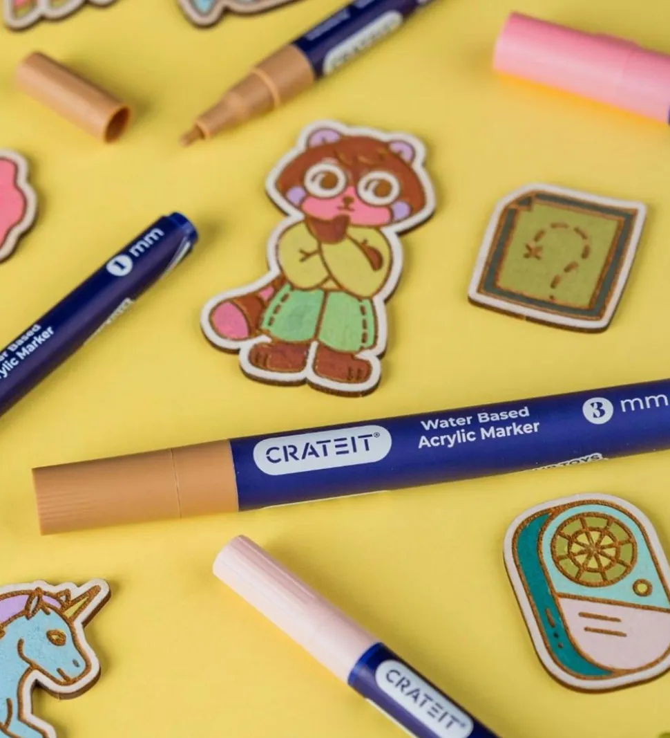 Crateit Tuscher - 3 mm - 6 stk. - Nature