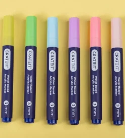 Crateit Tuscher - 3 mm - 6 stk. - Pastels