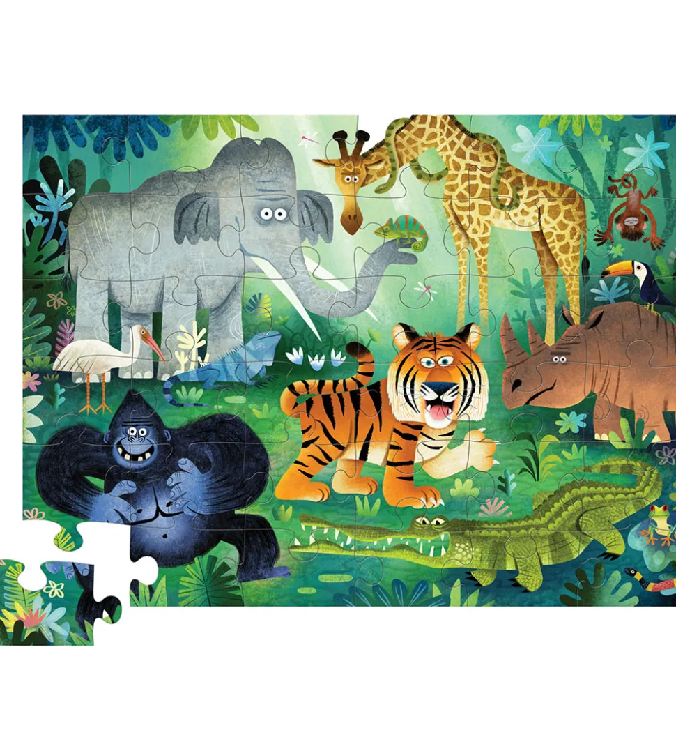 Crocodile Creek Gulvpuslespil - 36 Brikker - Wild Kingdom