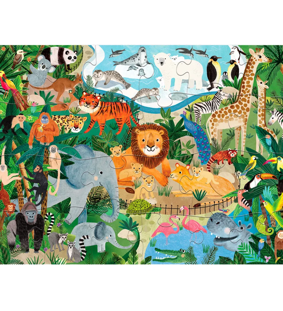 Crocodile Creek Puslespil - 24 Brikker - Zoo