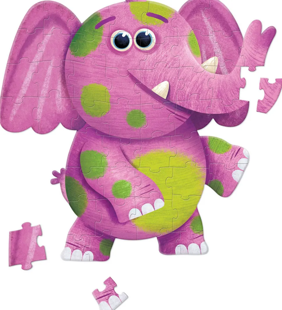 Crocodile Creek Puslespil - 48 Brikker - Jumbo Elefant