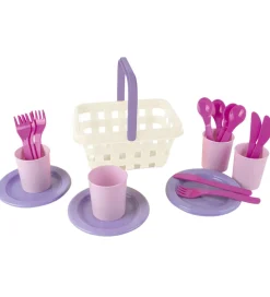 Dantoy Picnic Spisesæt - 21 Dele - Rosa/Lilla