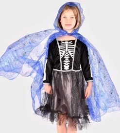 Den Goda Fen Udklædning - Cape Spiderweb - Blå