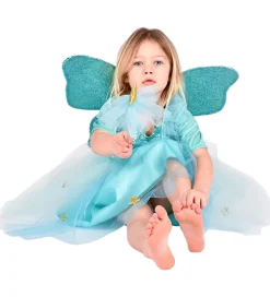 Den Goda Fen Udklædning - Fekjole m. Vinger/Tryllestav - Turkis