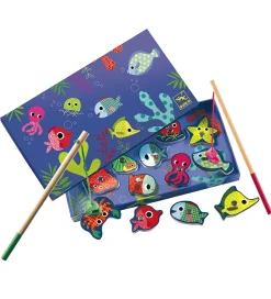 Djeco Fiskespil - Magnetisk - Farvede Fisk