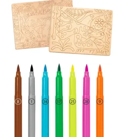 Djeco Kreasæt - Farvelægning På Træ - Dino World