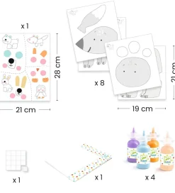 Djeco Kreasæt - Fingermaling - Messy Fun
