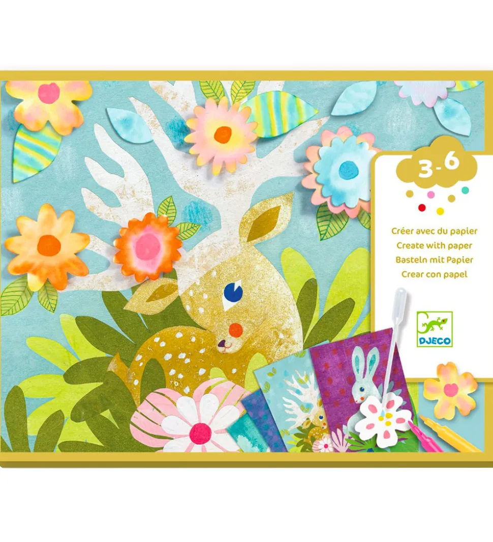 Djeco Kreasæt - Kreativ Med Papir m. Trækpapir