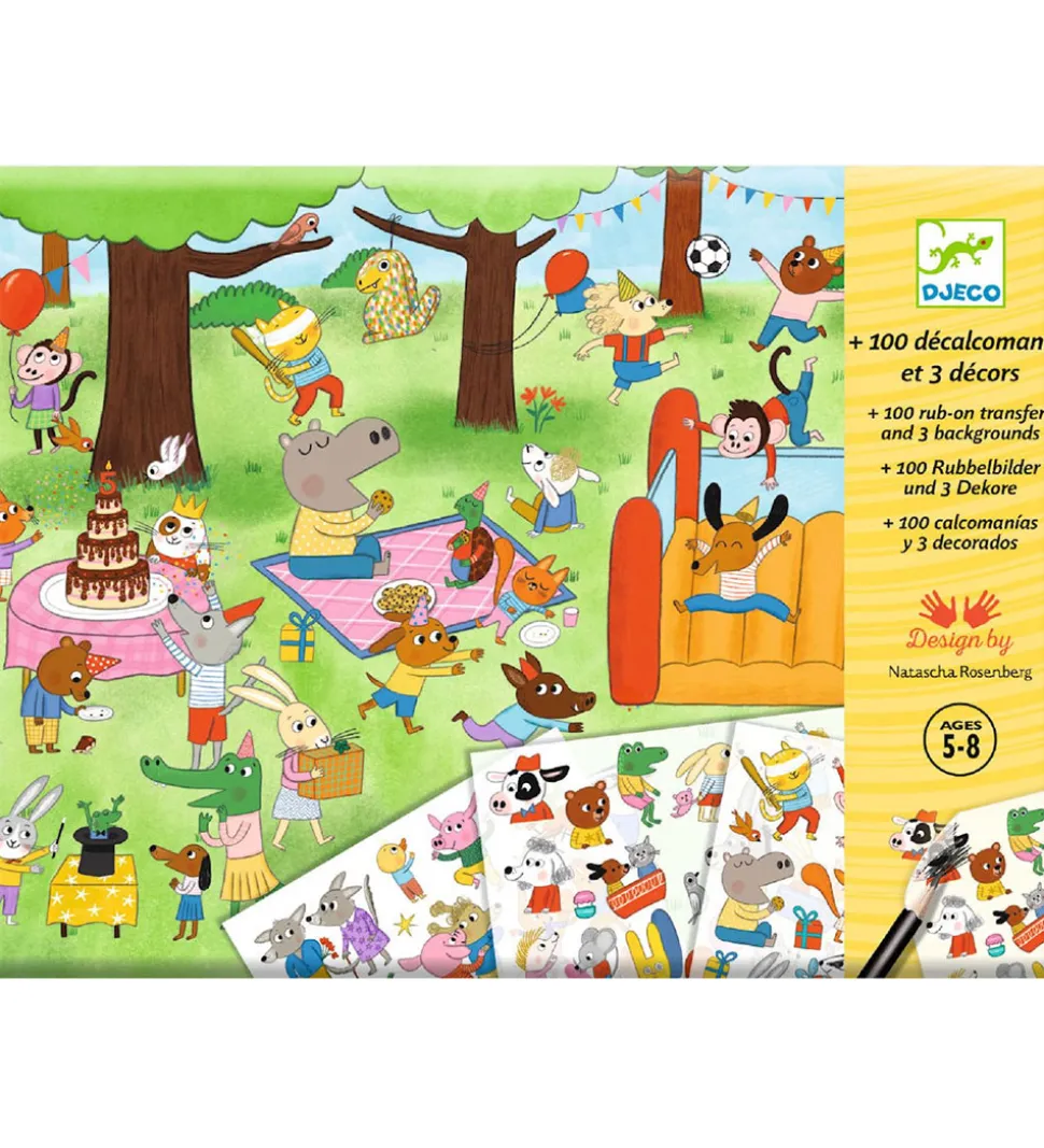 Djeco Kreasæt - Overføringsbilleder - Party Time!