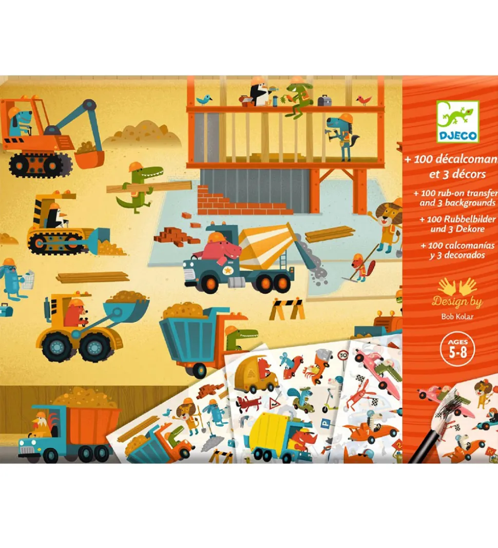 Djeco Kreasæt - Overføringsbilleder - Asphalt