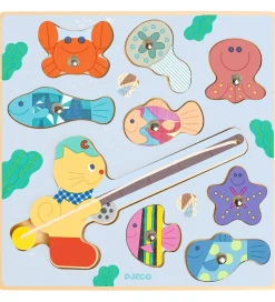 Djeco Magnetlegetøj - Puzz & Fish Bariolo - 9 Brikker