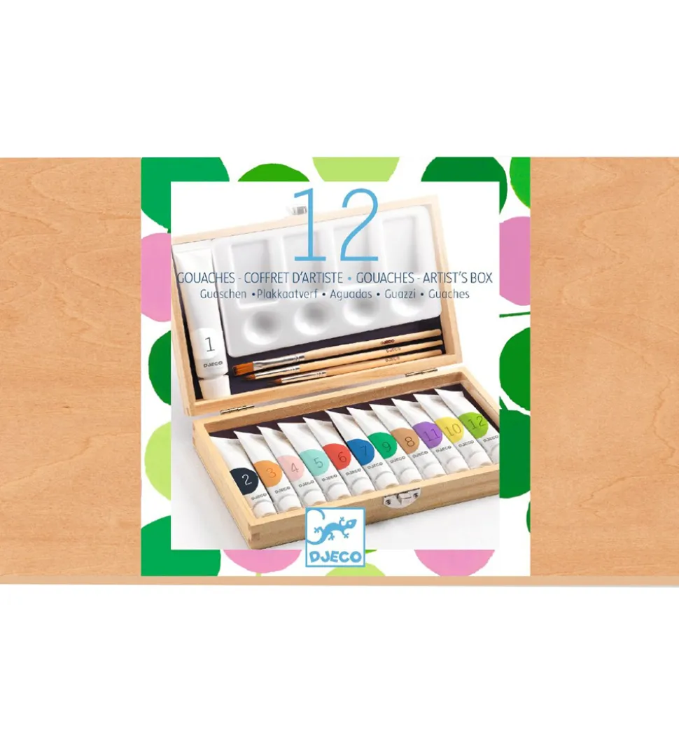 Djeco Malingsæt - 12 Farver - Artist's Box