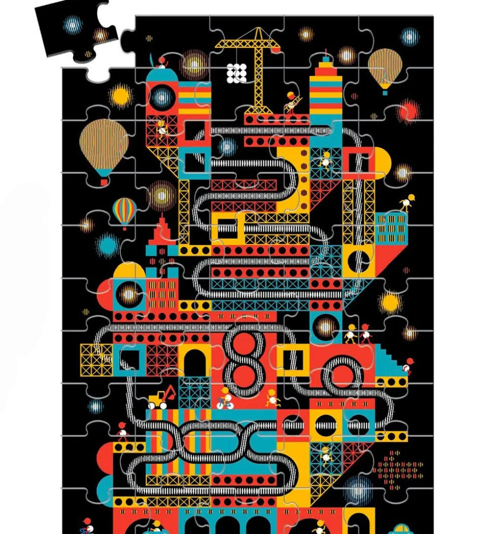 Djeco Puslespil - 100 Brikker - The Lively City