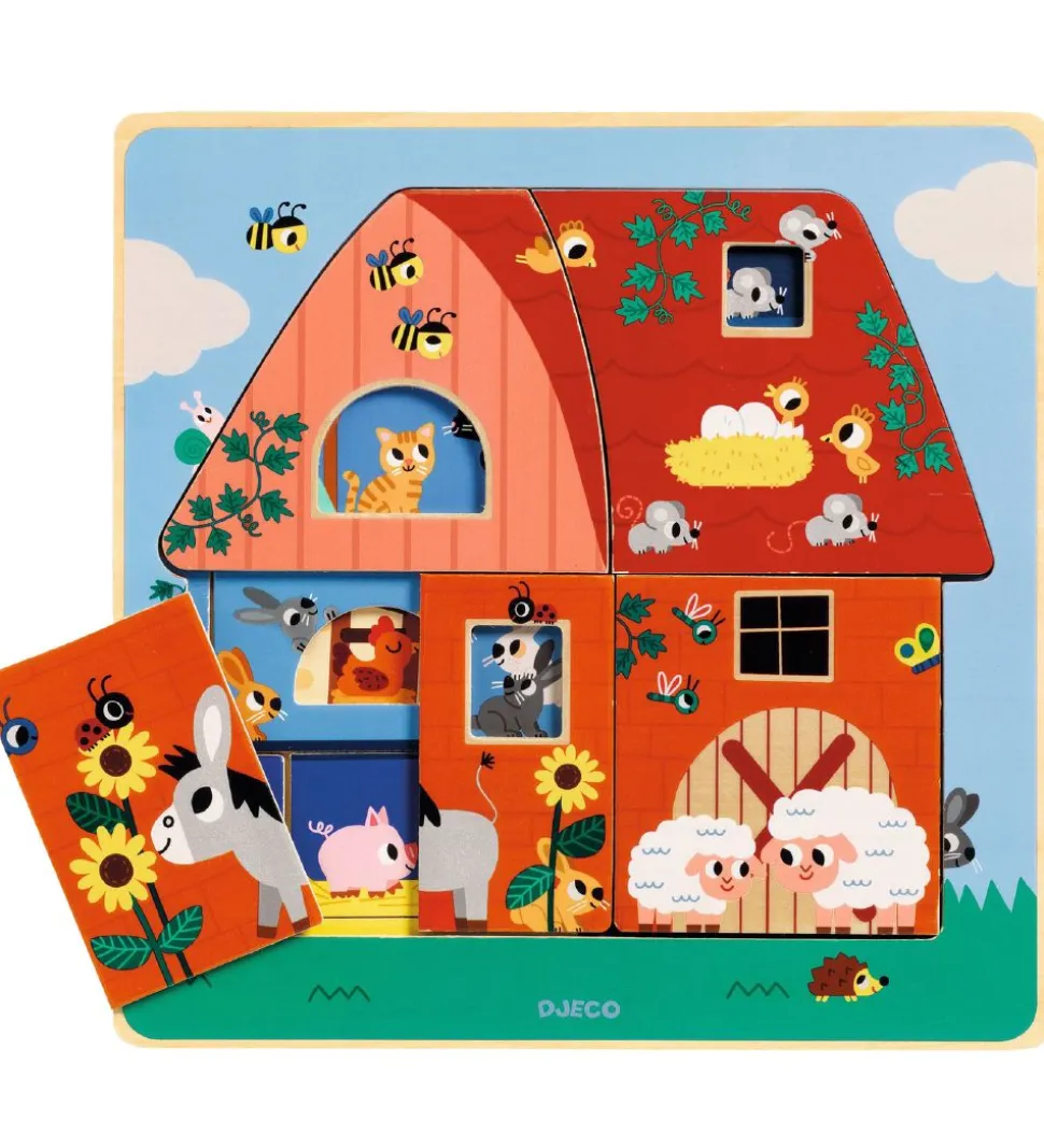 Djeco Puslespil - 3-lag - Hos Moo