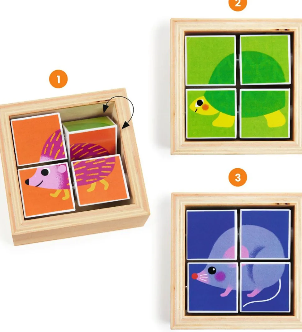 Djeco Puslespil - 3x4 Brikker - Træ - Tournibist